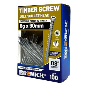 Bremick Jolt/Bullet Head B8® 8 x 90mm T15 Box 100