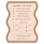 Stylish Pool CPR Sign Beige & Cream Wave