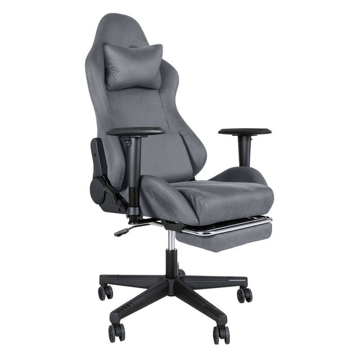 Levede Adjustable Backrest Gaming Desk Chair with Footrest - Black