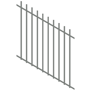 ProtectorAl 350 - 1200 x 1200mm Palladium Silver Raked 16-30º Radiator Pool Fence Panel