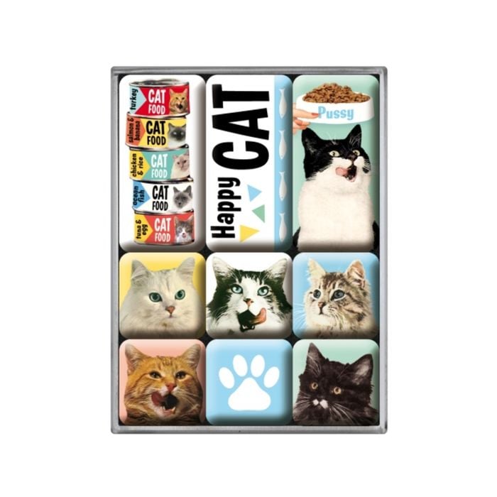 Nostalgic-Art Magnet Set Happy Cats