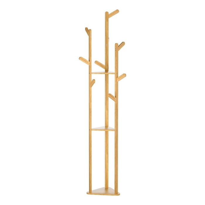 Artiss Clothes Rack Bamboo 9 Hooks