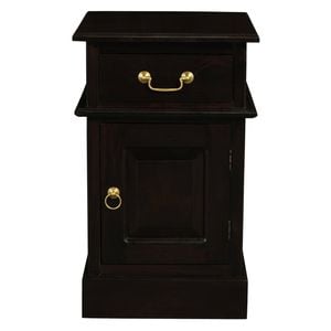 Centrum Furniture Tasmania 1 Door 1 Drawer Bedside Table - Right - Chocolate