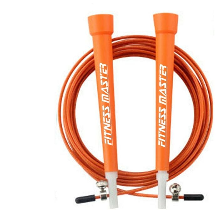Fitness Master 3m Adjustable Steel Jump Rope Pvc Handles Cardio Boxing Crossfit Training