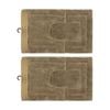 2x2pc Cdsi Lunasoft Tufted Bathset Cotton Set Sandstone 50x80cm & 50x50cm