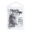 Black Magic Rolling Swivel With Snap Small Pack 20kg (46kg Breaking Strain)
