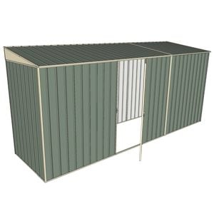 Build-A-Shed 1.2 x 4.5 x 2.0m Skillion Single Hinged Side Door Shed - Green