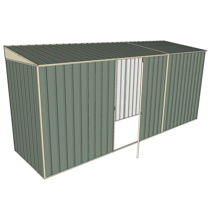 Build-A-Shed 1.2 x 4.5 x 2.0m Skillion Single Hinged Side Door Shed - Green