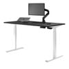 Desky Single Sit Stand Gaming Black Desk 150 X 75cm White Frame