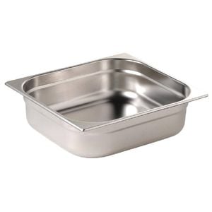 Vogue Stainless Steel Gastronorm Tray 1/2 Gn 150mm Deep 9l Commercial Kitchen Storage