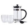 Maxwell & Williams Blend 1L Glass Plunger w/ 2 Cups Set - Clear
