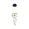 Metal Swirl Small Pendant Light - Delessi Galassia - Black