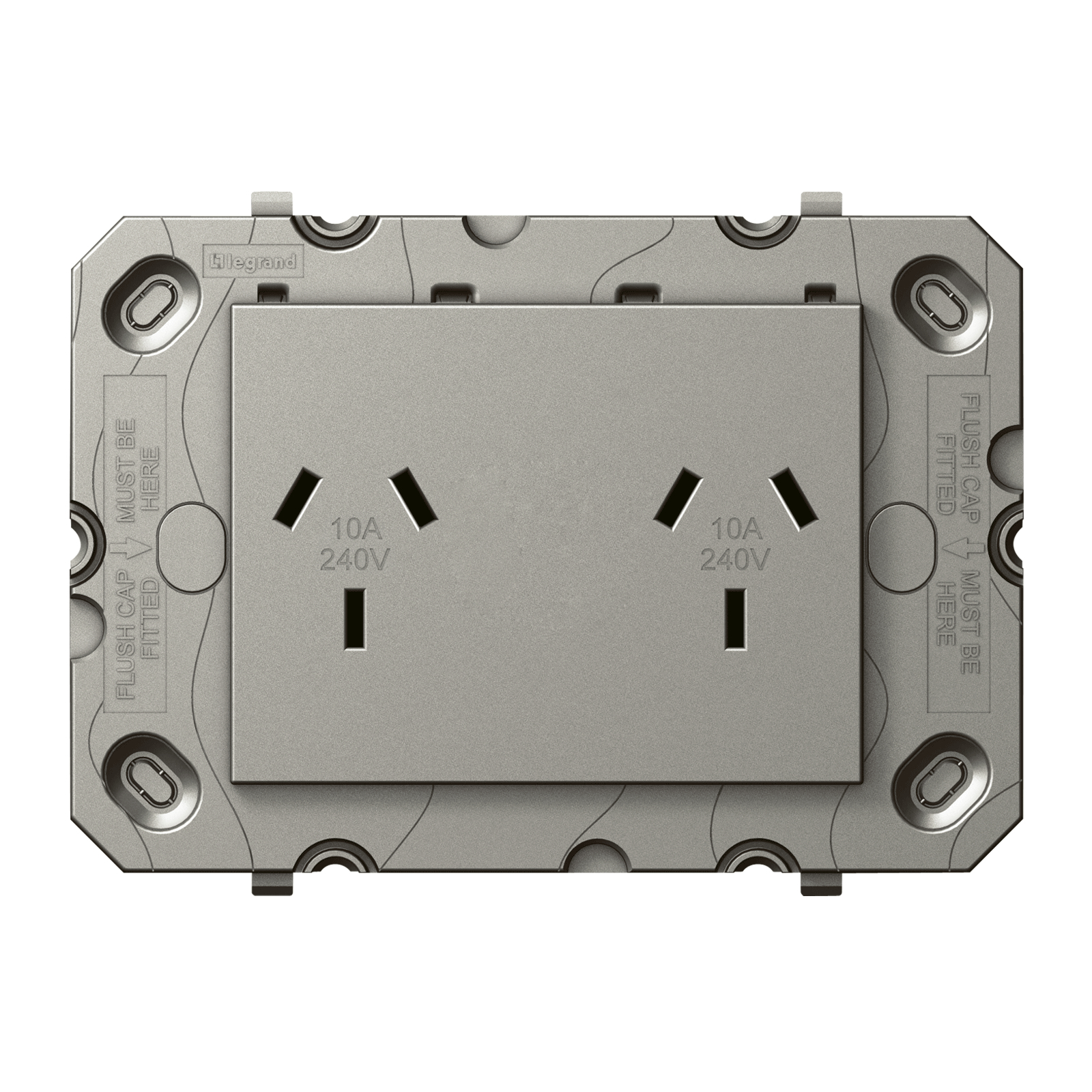 HPM ARTEOR Double Powerpoint With Autoswitch - No Coverplate - Magnesium product image