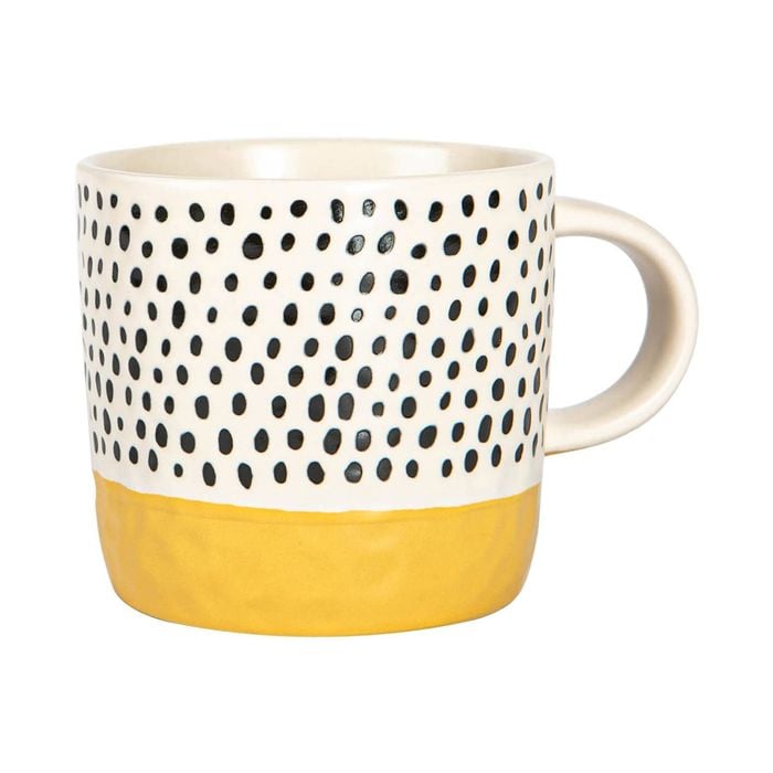 Nicola Spring Dipped Spot Stoneware Coffee Mug - 385ml