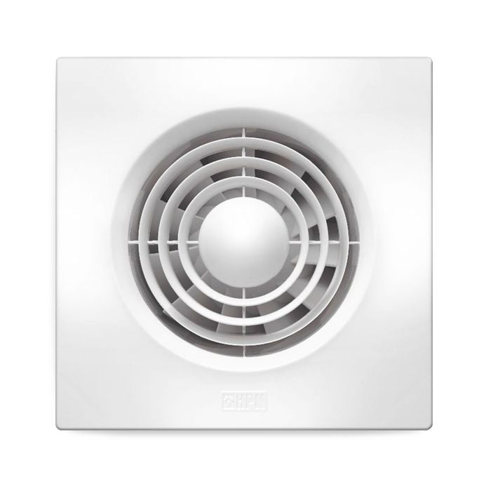 HPM 150mm Wall Exhaust Fan Square with Humidity Sensor