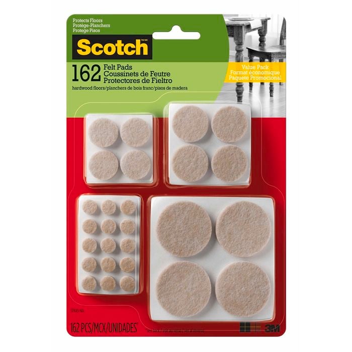 Scotch® Beige Value Pack Felt Pads - 162 Pack