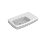 Johnson Suisse White Lucca Right Hand Shelf Basin With No Taphole Bottle Trap And Plug And Waste