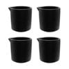 4x Maxwell & Williams Caviar 180 Ml Glazed Durable Porcelain Jug/pourer - Black