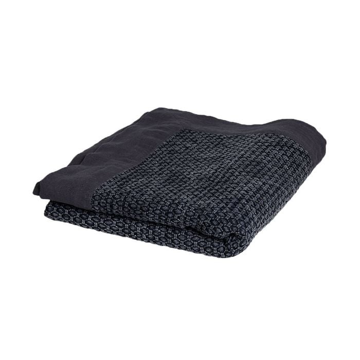 J.Elliot Home Taylor Cotton Jacquard Throw Rug Charcoal