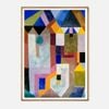 Galrie Stunning Paul Klee Colorful Architecture Abstract Art Print for Modern Decor, Wood Frame, 70 x 100cm (28 x 40inch)