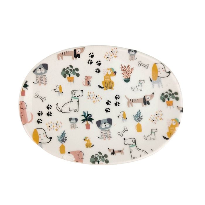 Urban Dog 12cm Ceramic Oval Dish Home Decorative Plate