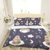 3D Cartoon Space Sloth Quilt Cover Set Bedding Set Pillowcases 100