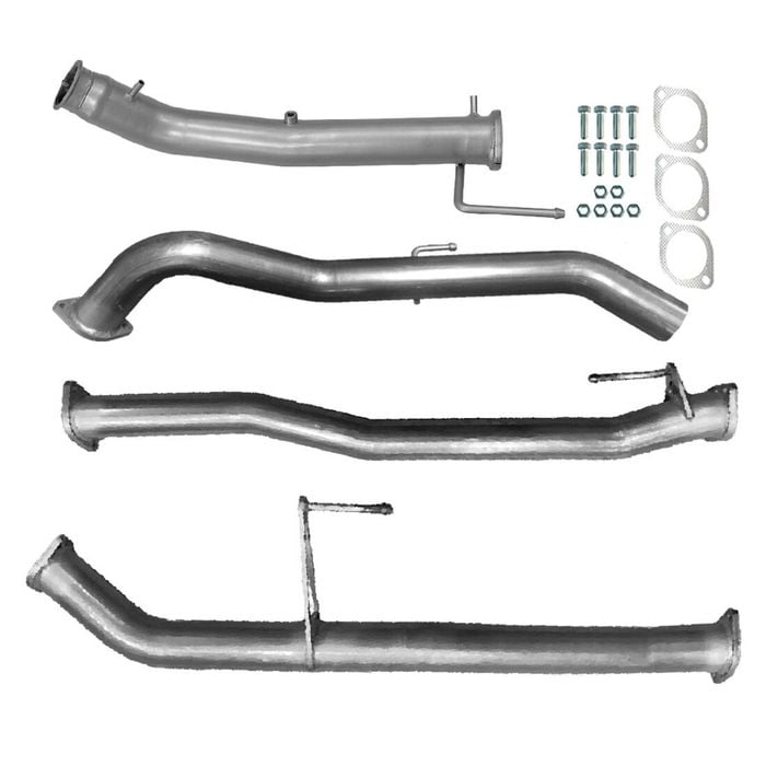 Ignite Exhausts Turbo Back For Nissan D23 Navara Np300 3" With Straight Pipe Only Raw Aluminised Steel