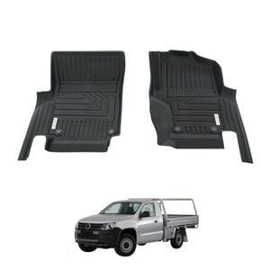 AUSGO Car Floor Mats for Volkswagen Amarok 2H Single Cab 2009-2022 All-Weather Floor Liners