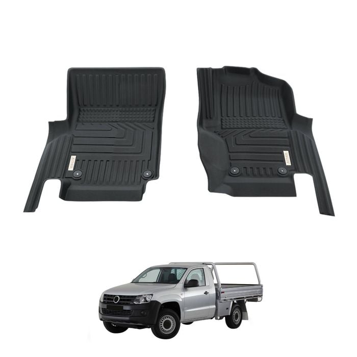 AUSGO Car Floor Mats for Volkswagen Amarok 2H Single Cab 2009-2022 All-Weather Floor Liners