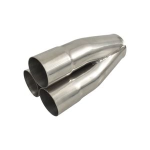 Outlaw Polished Stainless Steel 3 Into 1 Merge Collector, 3 X 1-7/8" ID, 2¼" Outlet