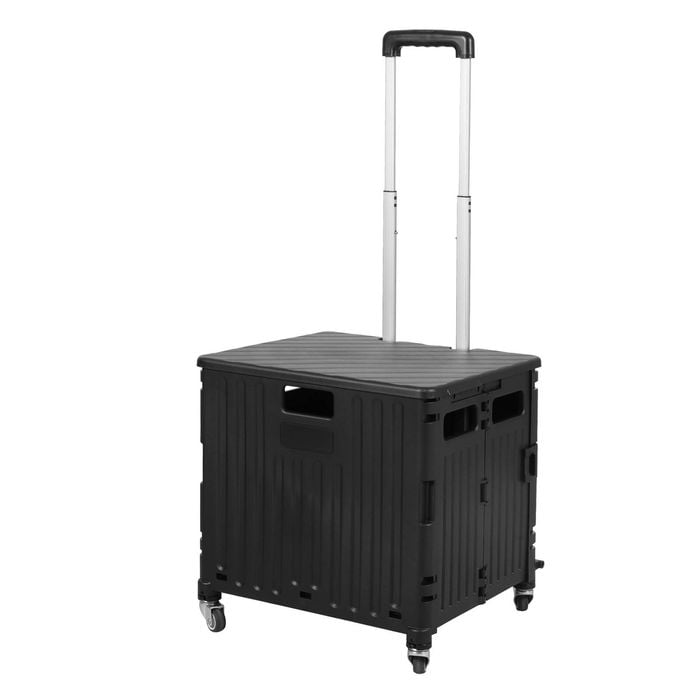 Foldable Shopping Trolley Cart 65L In Black