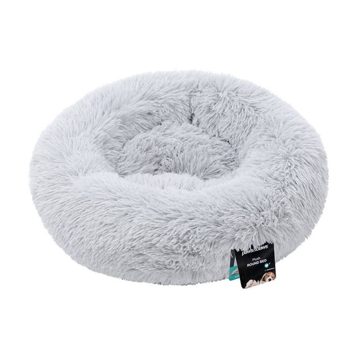 Paws and Claws Round Bed Small 50x50x15cm Super Plush Washable Assorted