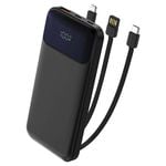 Philips 10000mAh PowerBank With Three Charging Cables - Black