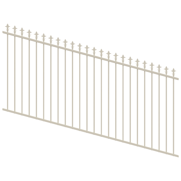 ProtectorAl 1201-2400W x 1200H Surfmist Spear Top Pool Fence Panel Raked Up to 15º