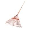 Atlas Trade Hardwood Handle Sprung Metal Leaf Rake