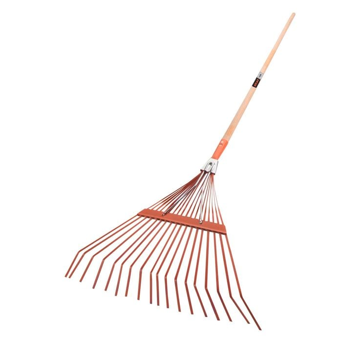 Atlas Trade Hardwood Handle Sprung Metal Leaf Rake