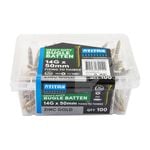 Titan 14G x 50mm Zinc Gold Timber Bugle Batten Screw - 100 Pack