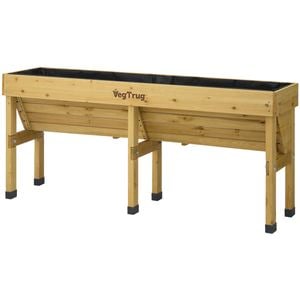 Vegtrug 1.8m Medium Wall Hugger Raised Garden Bed - Natural
