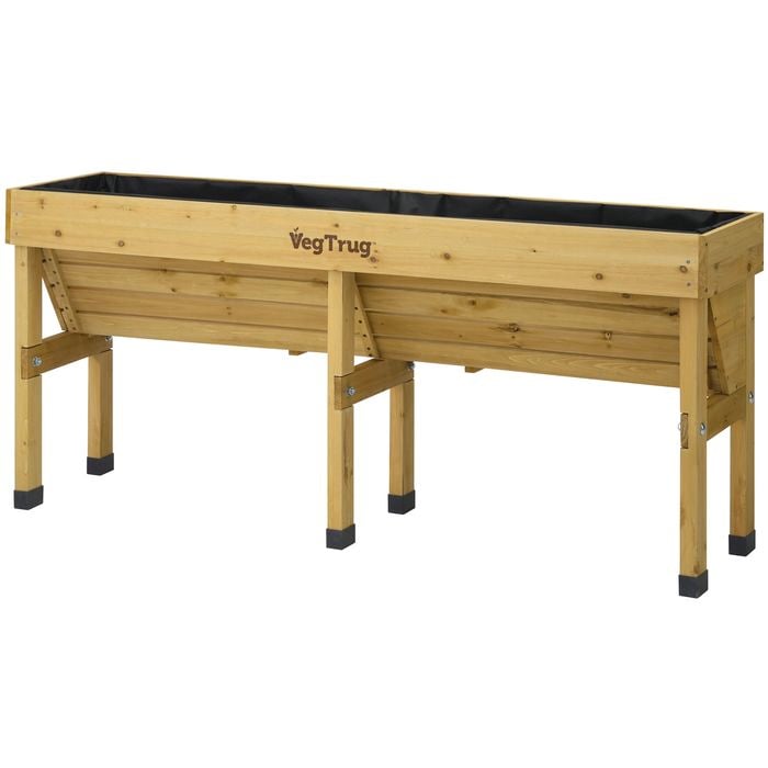 Vegtrug 1.8m Medium Wall Hugger Raised Garden Bed - Natural