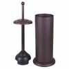 EnduraSeal Black Toilet Plunger With Holder