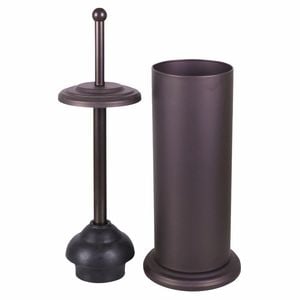 EnduraSeal Black Toilet Plunger With Holder