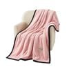 SOGA Pink Flannel Polyester Throw Blanket 200x230cm