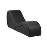 Oikiture Sofa Couch S-shaped Seat Chaise Lounge Yoga Bed Black