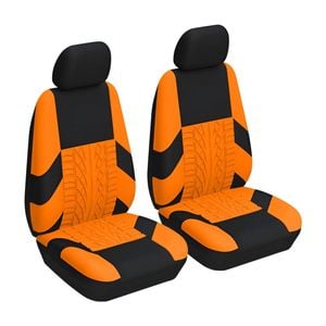 Catzon Car Seat Covers Front Seat Universal Airbag Compatible Protector-Orange