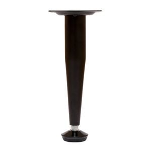 Taskmaster 150 x 25mm Black Matte Steel Adjustable Tapered Furniture Leg