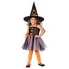 Witch Halloween Costume for Kids with Tutu Dress and Hat – Halloween Outfit, 6-8 YRS