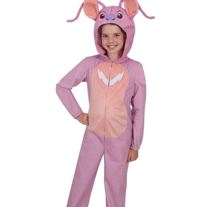 Angel Girls Pink Lilo And Stitch Costume Onesie - 6-8