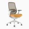 Desky Coilflex Ergonomic Office Chair - Yellow With No Headrest