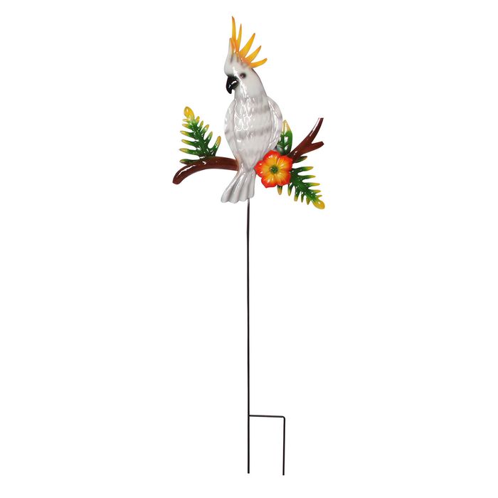 715mm White Cockatoo Garden Stake Decoration