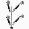 Desky Quad Monitor Arm - Silver
